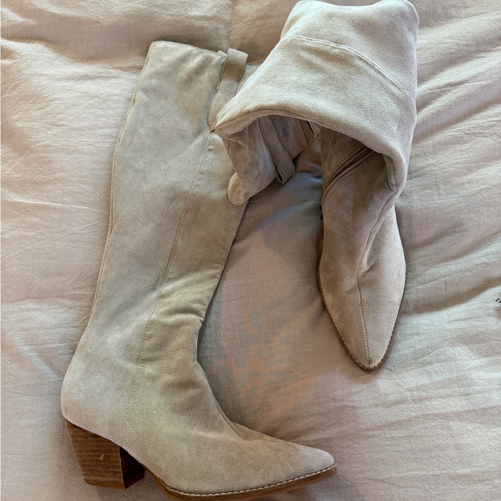 Slouch Boots vegan suede